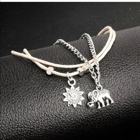 Retro Elephant Sun Pendant Foot Jewelry - Picture 5 of 6